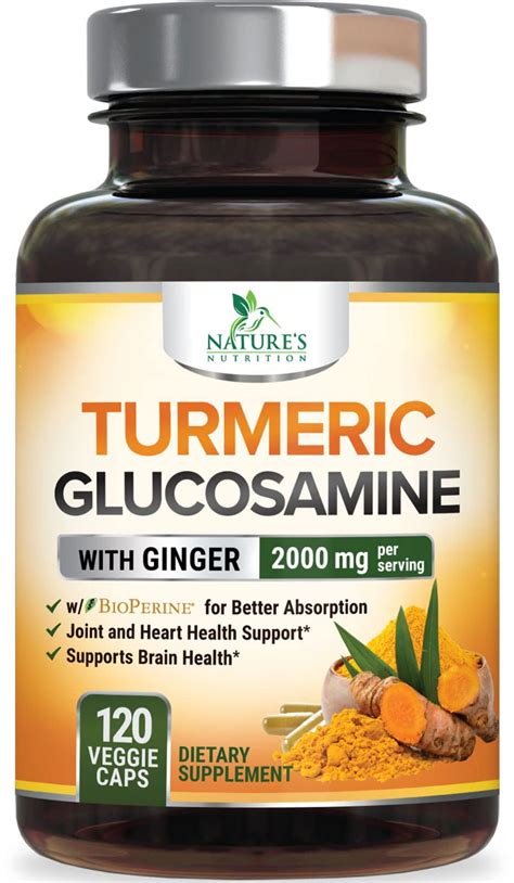 Turmeric Curcumin With BioPerine Ginger Glucosamine 95 Curcuminoids