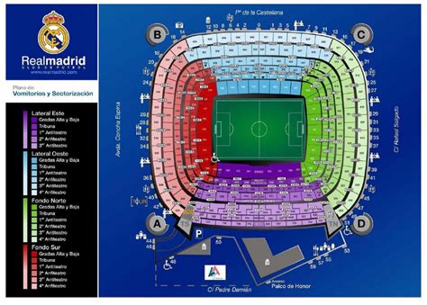 Nächster rückschlag für real madrid: Real Madrid Stadion-Karte - Karte von real Madrid Stadion ...