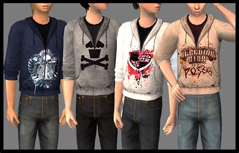 Mod The Sims 12 Emo Punk Clothing Brand Hoodies For Your Teen Male