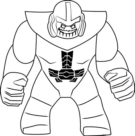Lego deadpool coloring page from lego super heroes category. Lego Thanos Smiling Coloring Page - Free Printable ...