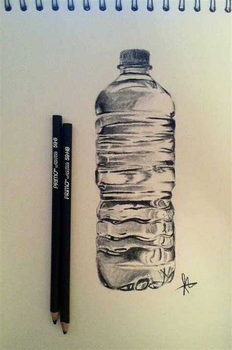I Drew A Water Bottle Bottle Drawing Pencil Art Drawings Pencil