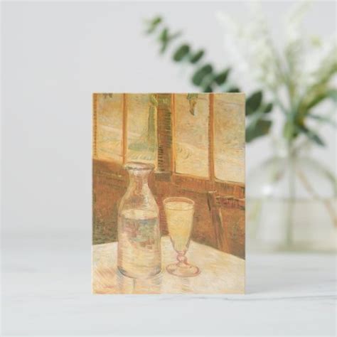 Still Life With Absinthe By Vincent Van Gogh Postcard Zazzle