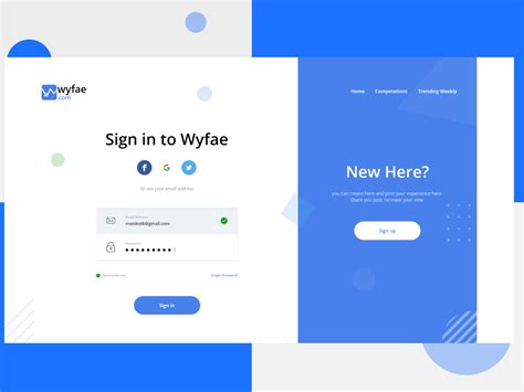Social Networking Wyfae Login Page Design By Codingzap Technologies On