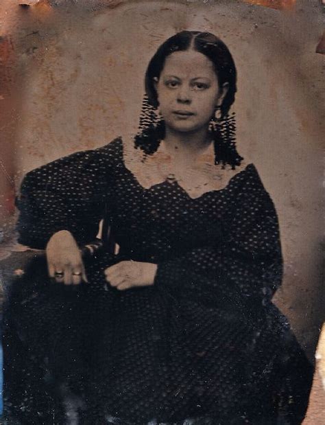 19th Plate Ambrotype Of Creole Beauty Jois New Orleans Circa 1855
