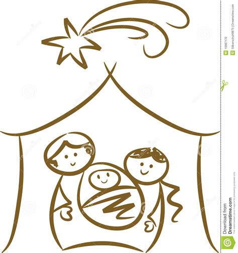 Simple Nativity Scene Stock Vector Illustration Of