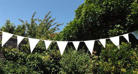 Simply White Bunting Made Just A Tad Different With Large And Mini