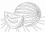 Watermelon Coloring Pages Printable Kids Print Cute Color Fruits Getdrawings Coloringtop sketch template