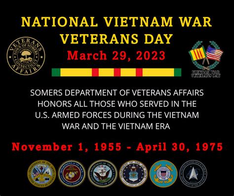 Mar 29 National Vietnam War Veterans Day March 29 2023 Ellington