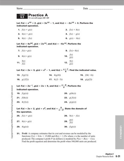 Houghton Mifflin Algebra 2 Worksheet Answers Awesome Worksheet