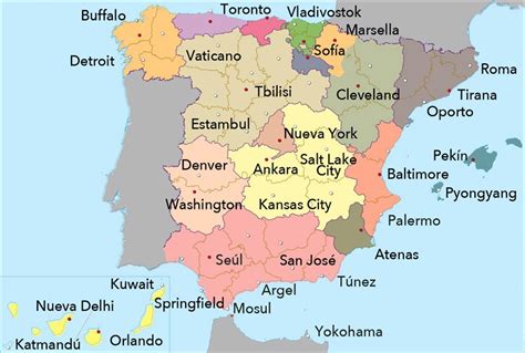 Así Es El Mapa De España Ocupado Por Ciudades Extranjeras De La Misma