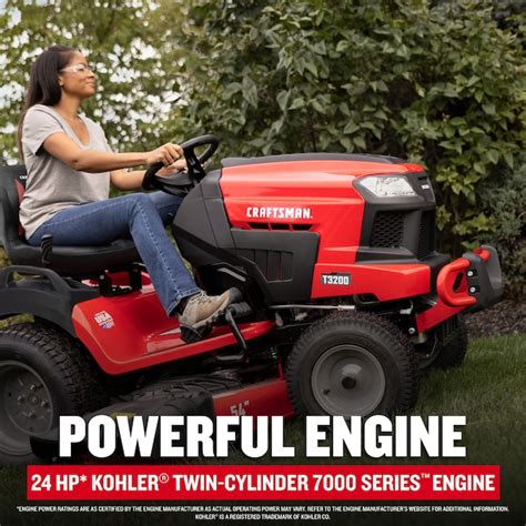 Craftsman T3200 Turn Tight 54 In 24 Hp V Twin Gas Riding Lawn Mower In