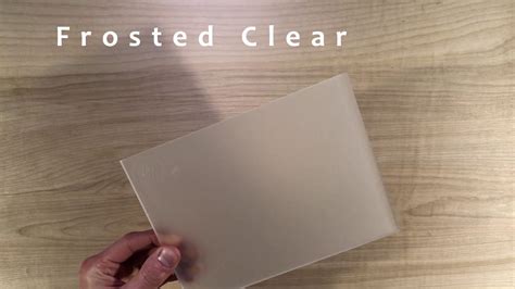 Frosted Clear Acrylic Plexiglass Sheet Youtube