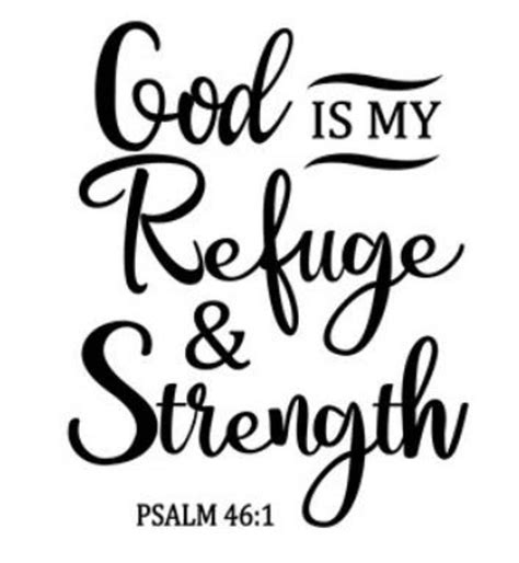 Psalm 461 God Is My Refuge And Strength Vinyl Decal Frame Etsy