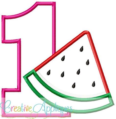 Watermelon Number 1 Applique Creative Appliques