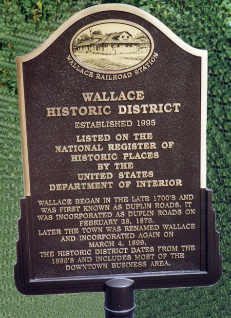 Celebrate The Wallace Historic District Cast Bronze Plaque By Erie