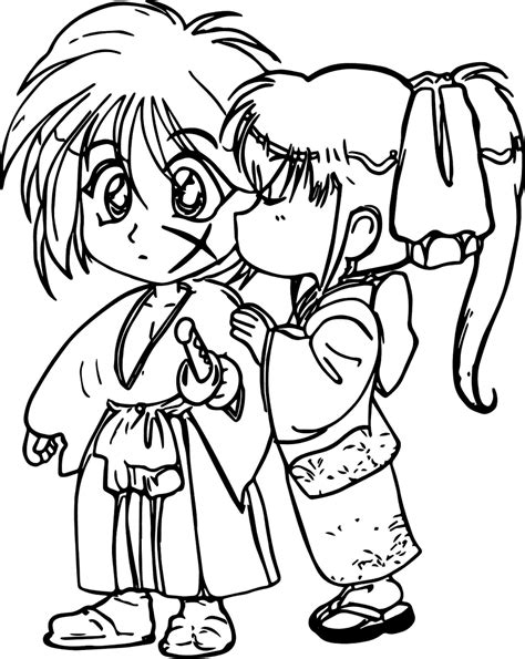 Boy And Girl Kissing Coloring Page Free Printable Coloring Pages