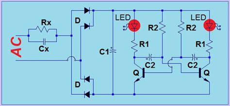 220v Led Flasher Circuit Simple Electronics