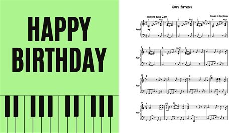 Happy Birthday Jazz Piano With Score Youtube