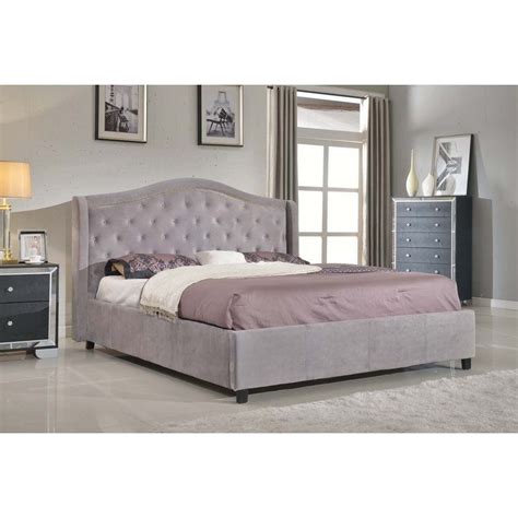 Platform beds usually have a low profile design with a latticed raised base to support the mattress without when categorizing platform beds as either twin, full size or king size. Nicole Upholstered Platform Bed | Queen size platform bed ...