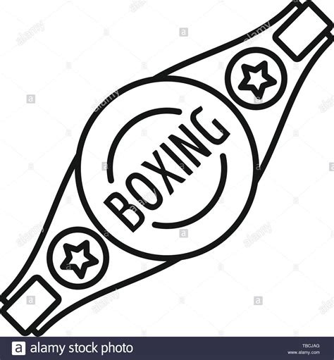 Boxing Gold Belt Icon Outline Boxing Gold Belt Vector Icon For Web