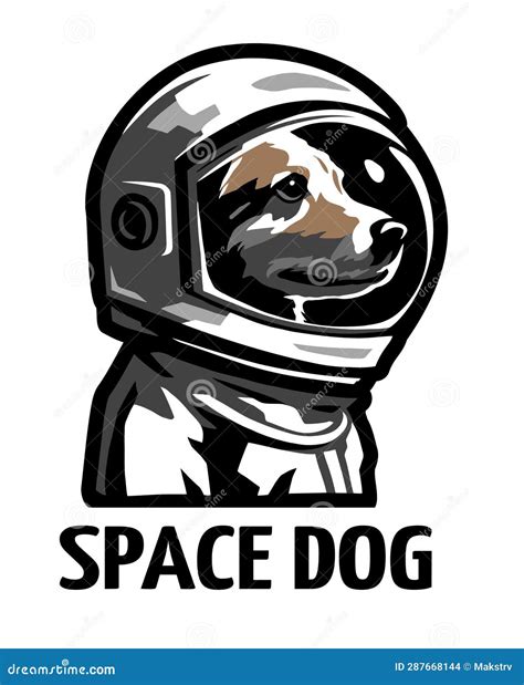 A Dog In A Space Suit Vector Illustration Stock Vector Illustration