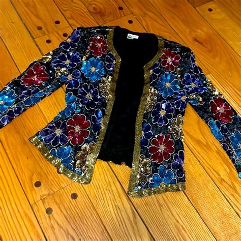 Vintage Jackets And Coats Vintage Flower Beaded Jacket Poshmark