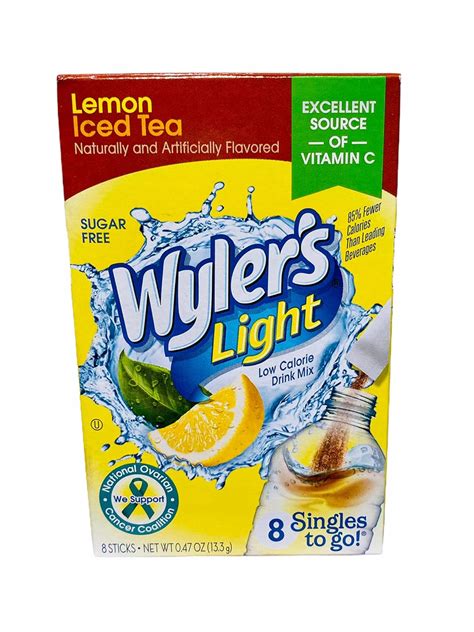 Wylers Light Singles Water Drink Mix To Go Powder Packets