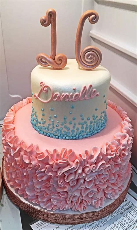 Girls 16th birthday cake cakecentral 35 best Sweet 16 Cakes images on Pinterest | 16th birthday ...