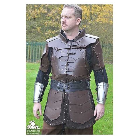 Ajax Leather Body Armour And Tasset Set Brown Larp Breastplate