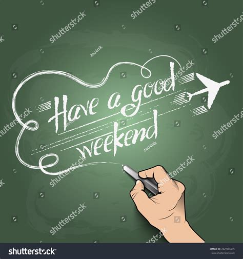 Have Good Weekend 3d Hand Writing Stock Vector 242503405 - Shutterstock