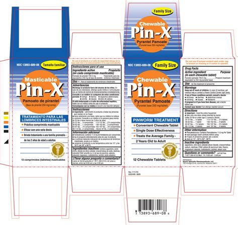 Pin X Tablet Chewable Quartz Specialty Pharmaceuticals Llc