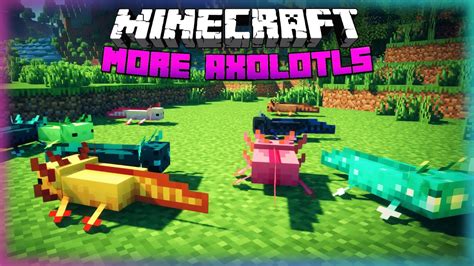 8 New Axolotls In Minecraft Axolotl Variants Mod 1171 Youtube