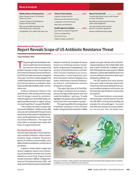 Report Reveals Scope Of Us Antibiotic Resistance Threat Clinical