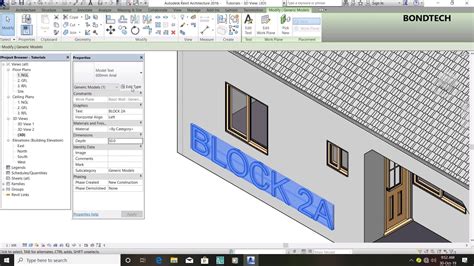 How To Create Revit Model Text Youtube
