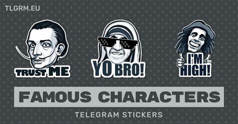 Famous Characters Stickers Set For Telegram