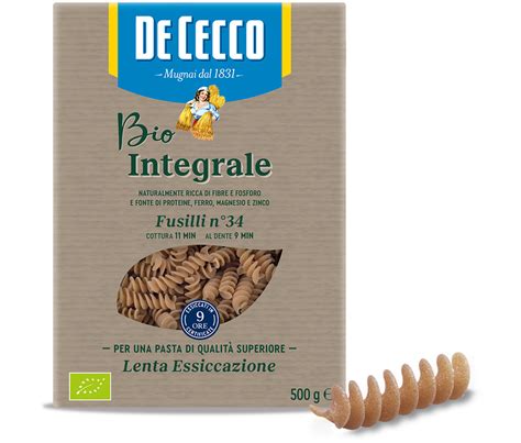 Fusilli N° 34 Bio Integrale Pasta De Cecco