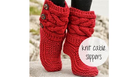 This pattern shows you how to make slippers for children from a even if you have never knit a cable before, have no fear! HOW TO KNIT CABLE SLIPPERS - YouTube