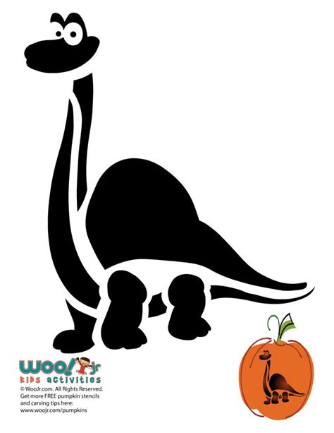 Dinosaur Printable Pumpkin Stencils Woo Jr Kids Activities