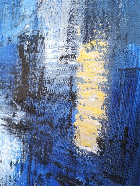 Large Blue Abstract Canvas Paintingminimalist Abstract Etsy