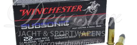 Winchester Subsonic 22lr 40gr Decoster Hunting