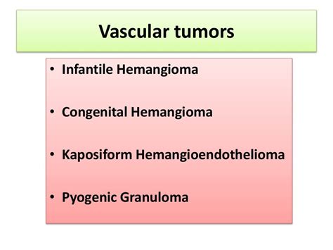 Vascular Tumors