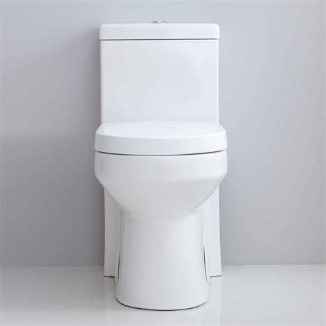 Horow Small Short 1 Piece Toilet Dual Flush 10 Rough In Seat Included