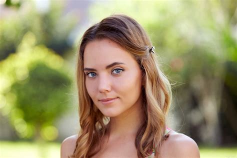 Model Girl P Katya Clover Blue Eyes Woman Adults Depth Of Field Brunette HD Wallpaper