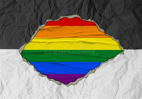 Lgbt Illustration With The Rainbow Flag Colors Colors Coming Out Stock