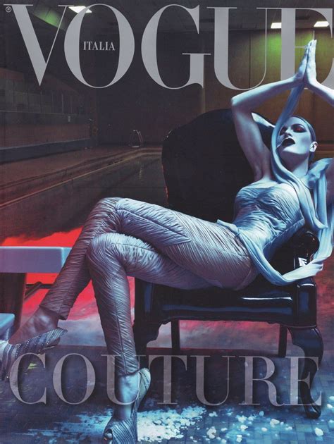 Vogue Italia Couture Supplement March 2010 Cover Model Rie Rasmussen