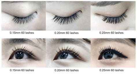eyelash extension chart curl diameter and lengths bl lashes 2022