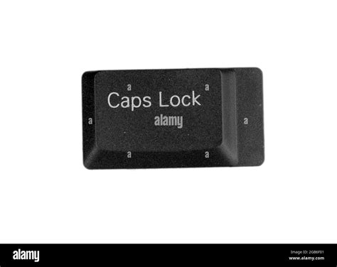 Keyboard Key Caps Lock Isolated On White Stock Photo Alamy