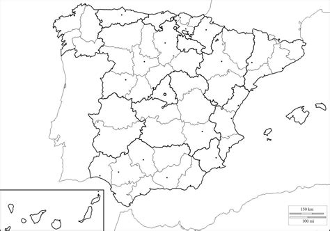 Mapa Mudo Politico España Imprimir Mapa Fisico