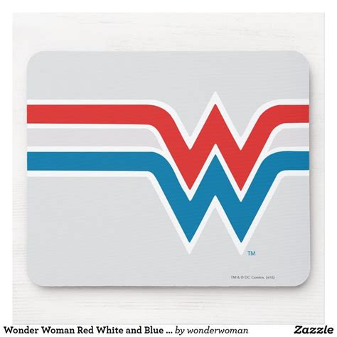 Wonder Woman Red White And Blue Logo Mouse Pad