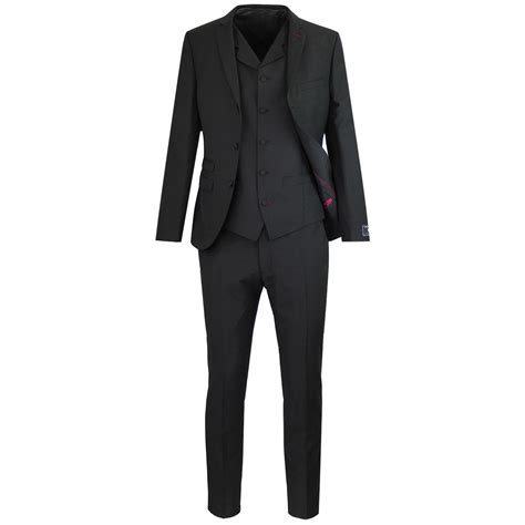 madcap england mens 60s mod mohair suit in black